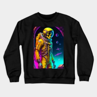 Skull in Space Crewneck Sweatshirt